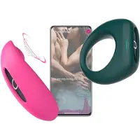 Magic Motion - vibromasseur couple - télécommande - silicone rose/vert