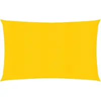 vidaXL Voile d'ombrage 160 g/m² rectangulaire jaune 6x8 m PEHD