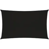 vidaXL Voile d'ombrage 160 g/m² rectangulaire noir 6x8 m PEHD