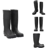 vidaXL Bottes de pluie noir taille 46 PVC