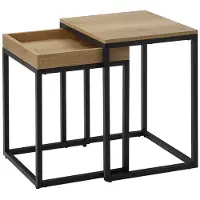 Leobert Table Basse - - Marron Miel/Noir - 45 X 40 X 55 Cm