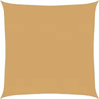 vidaXL Voile d'ombrage 160 g/m² carré sable 5x5 m PEHD