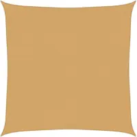 vidaXL Voile d'ombrage 160 g/m² carré sable 6x6 m PEHD