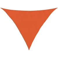 vidaXL Voile d'ombrage 160 g/m² triangulaire orange 2,5x2,5x3,5 m PEHD