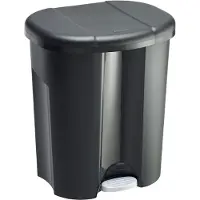 Rotho Poubelle à pédale plastique Trio nombre de compartiments 3 40 l noir