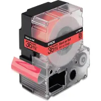 Epson LC-7RBP9 ruban d'étiquettes 36 mm (d'origine) - noir sur rouge pastel
