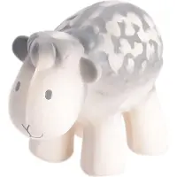 Tikiri Mordeur de Bébé - Caoutchouc Naturel - Moutons - Gris/Bla - - UneTaille - anneau de dentition
