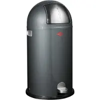 Wesco Poubelle à pédale 177731-13 KICKBOY en graphite de 40 litres / Collecteur de déchets / Poubelle