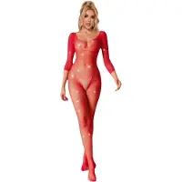 Subblime 952419 - combinaison sexy strass scintillant - rouge - XS-M