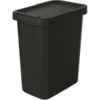 Prosperplast SYSTEMA poubelle recyclée noire avec couvercle NKS12-S411