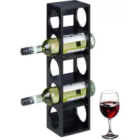 Relaxdays Casier à vin (5 bouteilles, 14 x 12 x 53 cm)