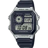 Casio Montre digitale 'AE-1200WH-1CVEF' gris / noir