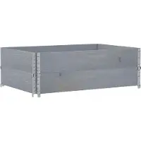 vidaXL Jardinière gris 120x80 cm bois massif de pin