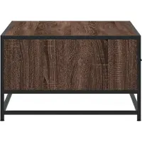 vidaXL Table basse marron imitation chêne 90x57x35 cm Bois composite métal