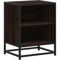 vidaXL Tables de chevet 2 pcs chêne marron bois d'ingénierie et métal