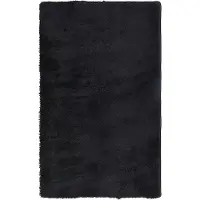 vidaXL Tapis shaggy à poils longs NAVARRA noir 80x150 cm polyester