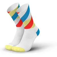 Incylence - Chaussettes de trail/running - Running Loops White Blue Inferno - Taille 43-46 - Blanc