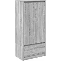 vidaXL Armoire avec tiroir Gris Sonoma 55,5x34x119,5cm Bois composite