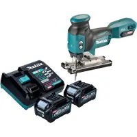 Makita JV 001 GD201 Scie sauteuse sans fil 40 V max. 135 mm Brushless + 2x batterie 2,5 Ah + chargeur