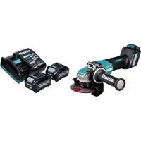 Makita GA 044 GD201 Meuleuse d'angle sans fil 40 V max. 125 mm X-LOCK Brushless + 2x batterie 2,5 Ah + chargeur
