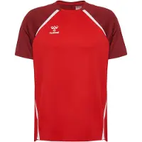 Hummel T-Shirt fonctionnel 'Lead 2.0' rouge / rouge foncé / blanc