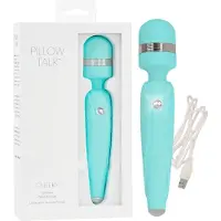Pillow Talk Cheeky Wand - vibromasseur rechargeable - turquoise