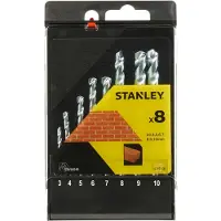 Stanley 1 X EMBOUT MUR EN SET lot de 8 pcs (de 3 A 10 mm)