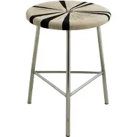 Nordal Tabouret bas Morice noir/ivoire