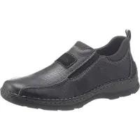 Rieker Chaussons de ville pour hommes, modèle pantoufle, couleur noire, pour un usage décontracté