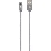 Skross Câble , USB-A - microUSB, métal tressé, 1,20 m, gris