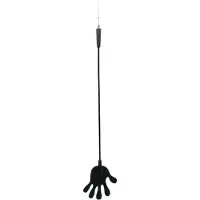 Rimba - Cravache en silicone en forme de main - 40 cm (noir)