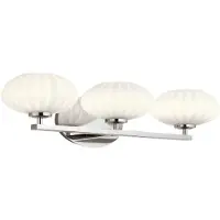 Kichler Pim LED Applique murale G9 triple Chrome poli Opale satinée gainée IP44 (900 lm, G9)