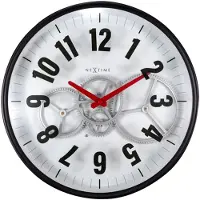 Nextime - 3259WI - Horloge Murale - 36cm - noir - Modern Gear Clock
