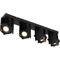 Globo Lighting Projecteur métal noir mat, 4x GU10