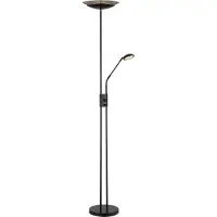 Globo Deckenfluter Metall Schwarz Matt, 1xled