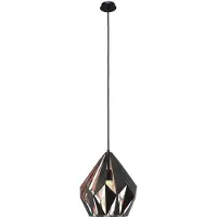 Eglo Lampe pendante noire cuivre Carlton 1
