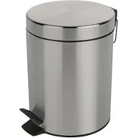Spirella Seau à cosmétique "Sydney Argent" Poubelle à pédale Poubelle - 3 litres - avec seau intérieur amovible