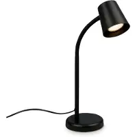 Briloner - Lampe de chevet avec interrupteur filaire, orientable, GU10, max. 9W, lampe de bureau, lampe table salon, 13x38,5 cm, noir