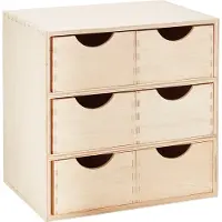 Zeller Present Zeller 13192 Coffret 6 Tiroirs En Bouleau, 28 X 20 X 28 Cm?
