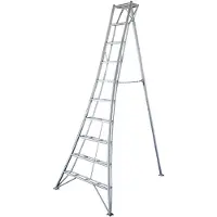 Niwaki Echelle de jardin aluminium à 3 montants (231x148x303 cm) aluminium