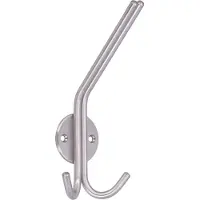 Siro Crochet pour chapeaux Kabah avec plaque ø 46 mm, H 179 mm, P 65 mm, inox brossé