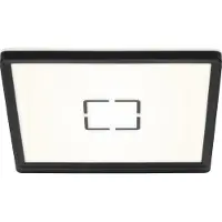 Briloner Plafonnier LED LEUCHTEN FREE, 18 W, 2400 lm, IP20, noir, plastique, 29,3 x 29,3 x 2,8 cm