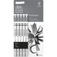 Winsor & Newton Fineliner lot de 5 Le noir