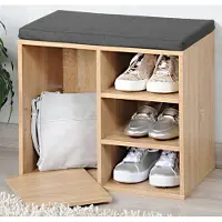 Kesper Meuble À Chaussures D'intérieur - Banc En Bois Avec Coussin Pour L'entrée