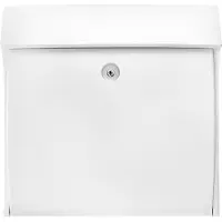 Burg wachter Boîte aux lettres plastique l x h x p 384/375/145 mm Classico blanc avec clapet + arrêt d'ouverture (14.50 x 38.40 x 37.50 cm)