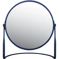 Spirella miroir de maquillage miroir cosmétique salle de bain "Akira" grossissement 5x - bleu foncé mat