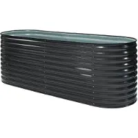 Westmann Grow Faster M Métal Lit surélevé en tôle ondulée Anthracite