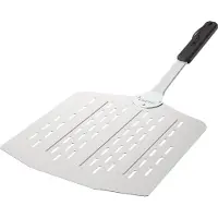 Cozze pelle à pizza avec trous aluminium 66 cm argent/noir