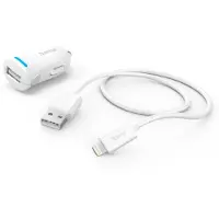 Hama Kit de chargement de voiture Lightning Blanc