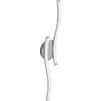 Briloner Plafonnier LED LEUCHTEN GO, 6 W, 480 lm, IP20, couleur aluminium, métal-plastique, 55,4 x 12 x 7 cm